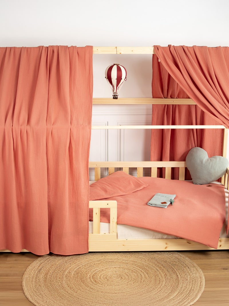 SEVIRA KIDS | Housse de couette en gaze de coton Jeanne Marron - Kiabi