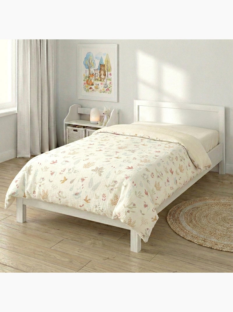 SEVIRA KIDS | Housse de couette réversible en gaze de coton Aube Ecru - Kiabi