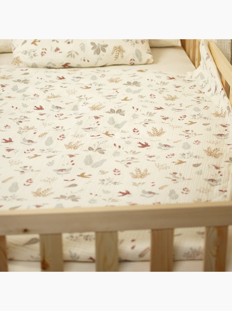 SEVIRA KIDS | Housse de couette réversible en gaze de coton Aube Ecru - Kiabi
