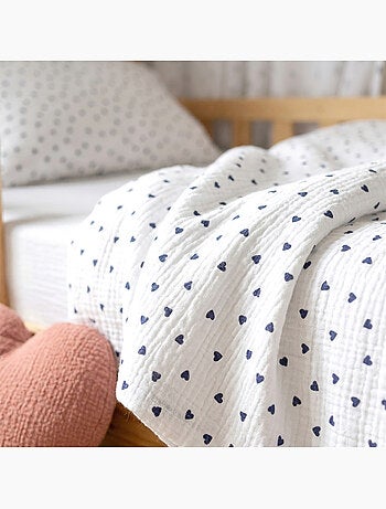 SEVIRA KIDS | Housse de couette réversible en gaze de coton Lovio