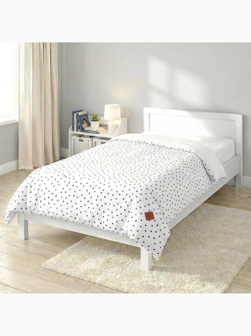 SEVIRA KIDS | Housse de couette réversible en gaze de coton Lovio Bleu - Kiabi