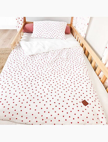 SEVIRA KIDS | Housse de couette réversible en gaze de coton Lovio