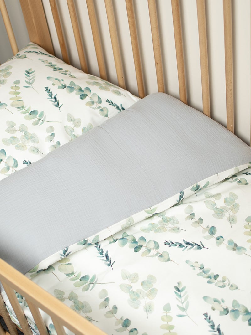 SEVIRA KIDS | Housse de couette réversible Eucalyptus Gris - Kiabi