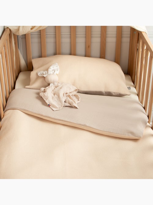 SEVIRA KIDS | Housse de couette réversible gaze de coton & nid d'abeille - Kiabi