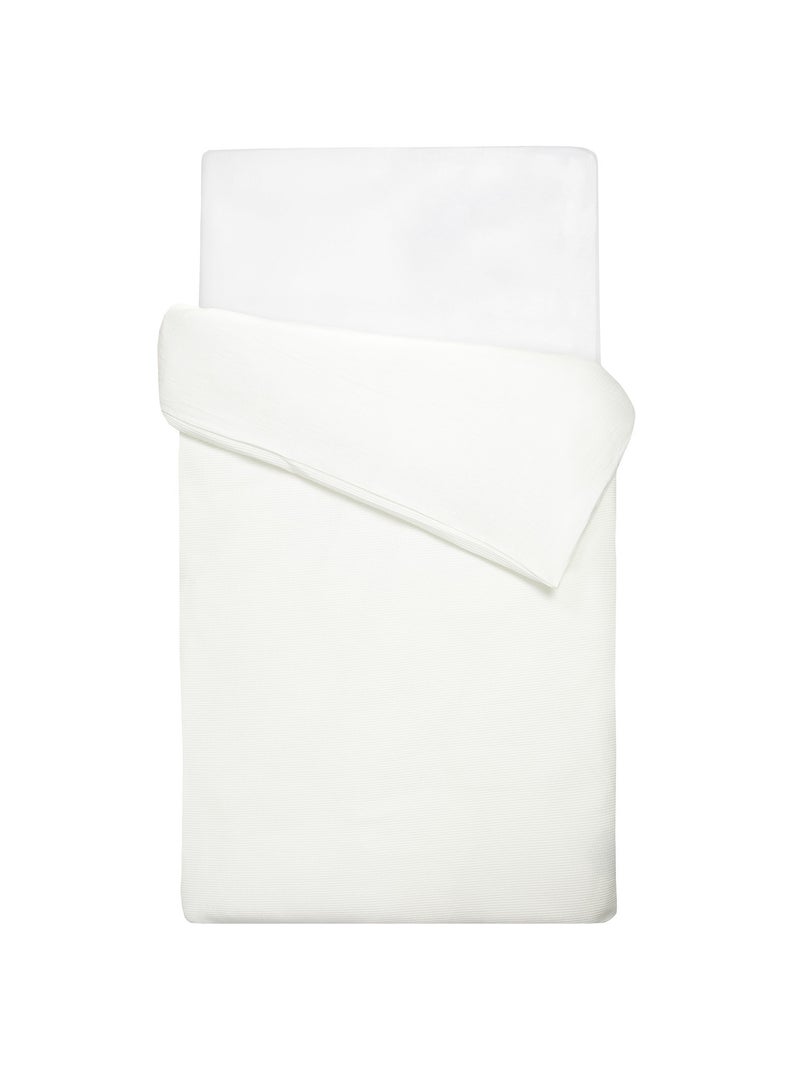 SEVIRA KIDS | Housse de couette réversible gaze de coton & nid d'abeille Ecru - Kiabi