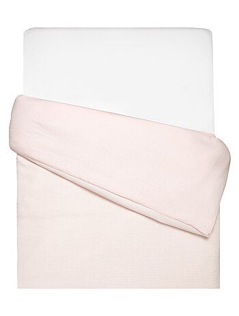 SEVIRA KIDS | Housse de couette réversible gaze de coton & nid d'abeille