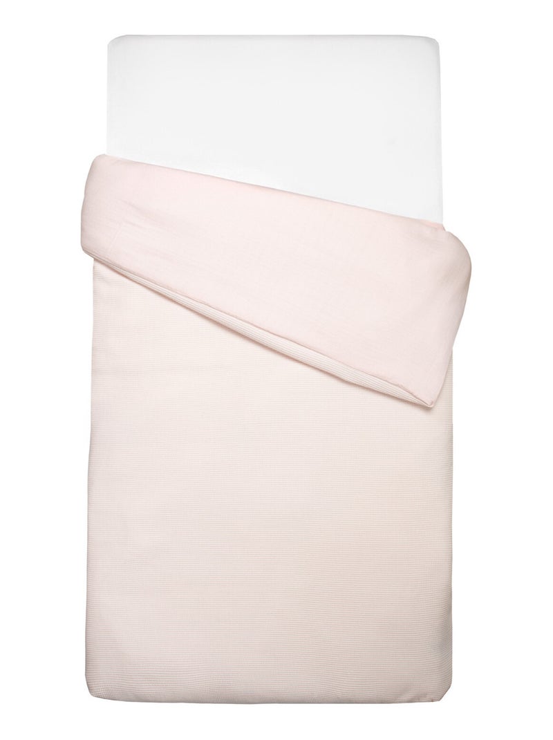 SEVIRA KIDS | Housse de couette réversible gaze de coton & nid d'abeille Rose - Kiabi