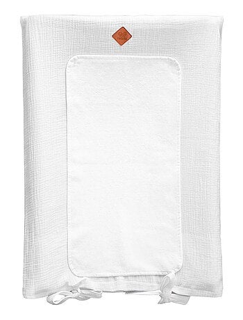 SEVIRA KIDS | Housse de matelas à langer en gaze de coton Jeanne