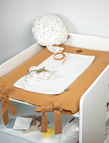 SEVIRA KIDS | Housse de matelas à langer en gaze de coton Jeanne
