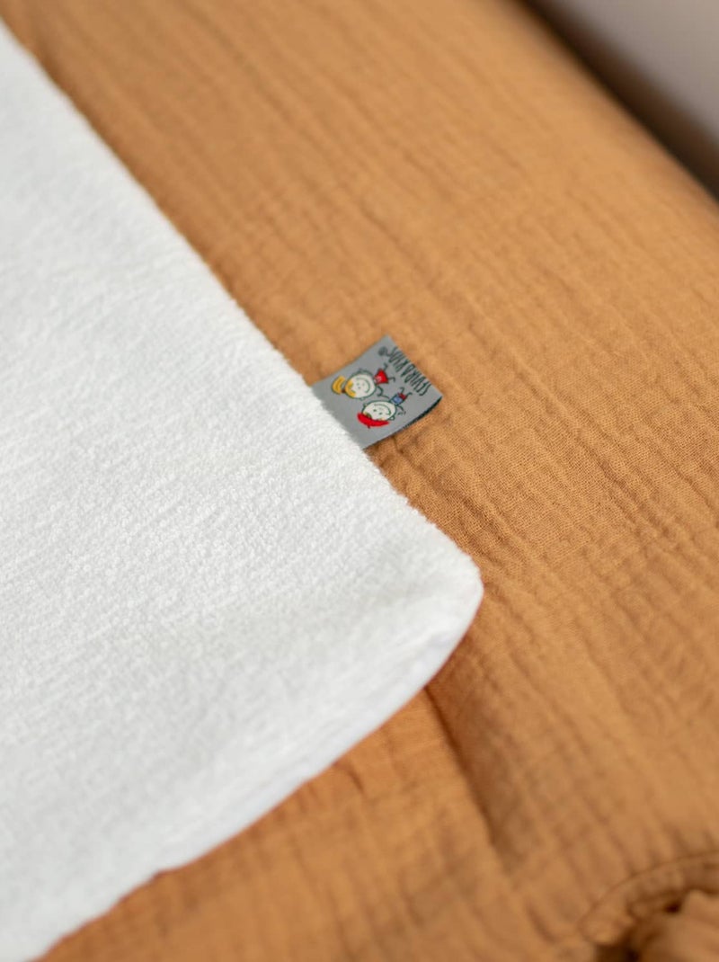 SEVIRA KIDS | Housse de matelas à langer en gaze de coton Jeanne Marron clair - Kiabi