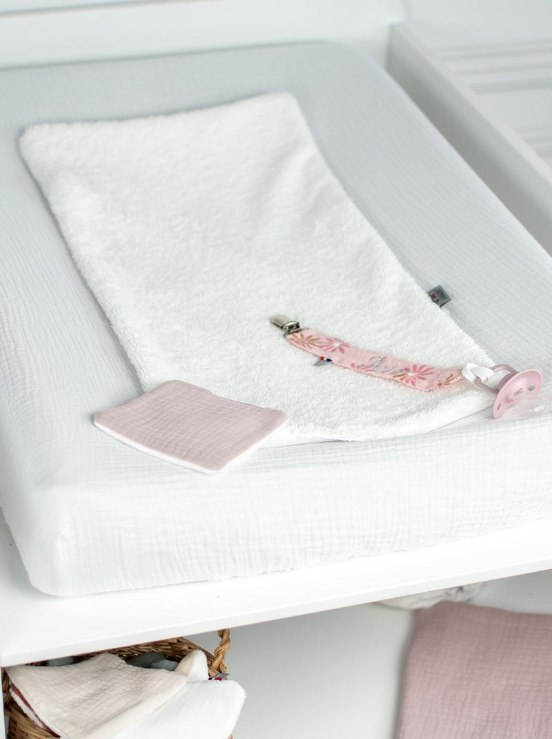 SEVIRA KIDS | Housse de matelas à langer + éponge bambou Jeanne Blanc - Kiabi