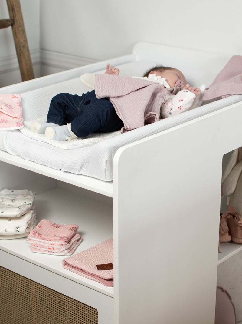 SEVIRA KIDS | Housse de matelas à langer + éponge bambou Jeanne Blanc - Kiabi