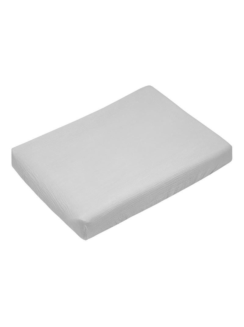 SEVIRA KIDS | Housse de matelas à langer + éponge bambou Jeanne Gris - Kiabi