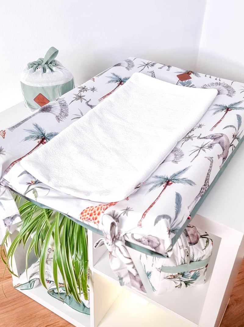 SEVIRA KIDS | Housse de matelas à langer + tapis de change Safari Multicolore - Kiabi