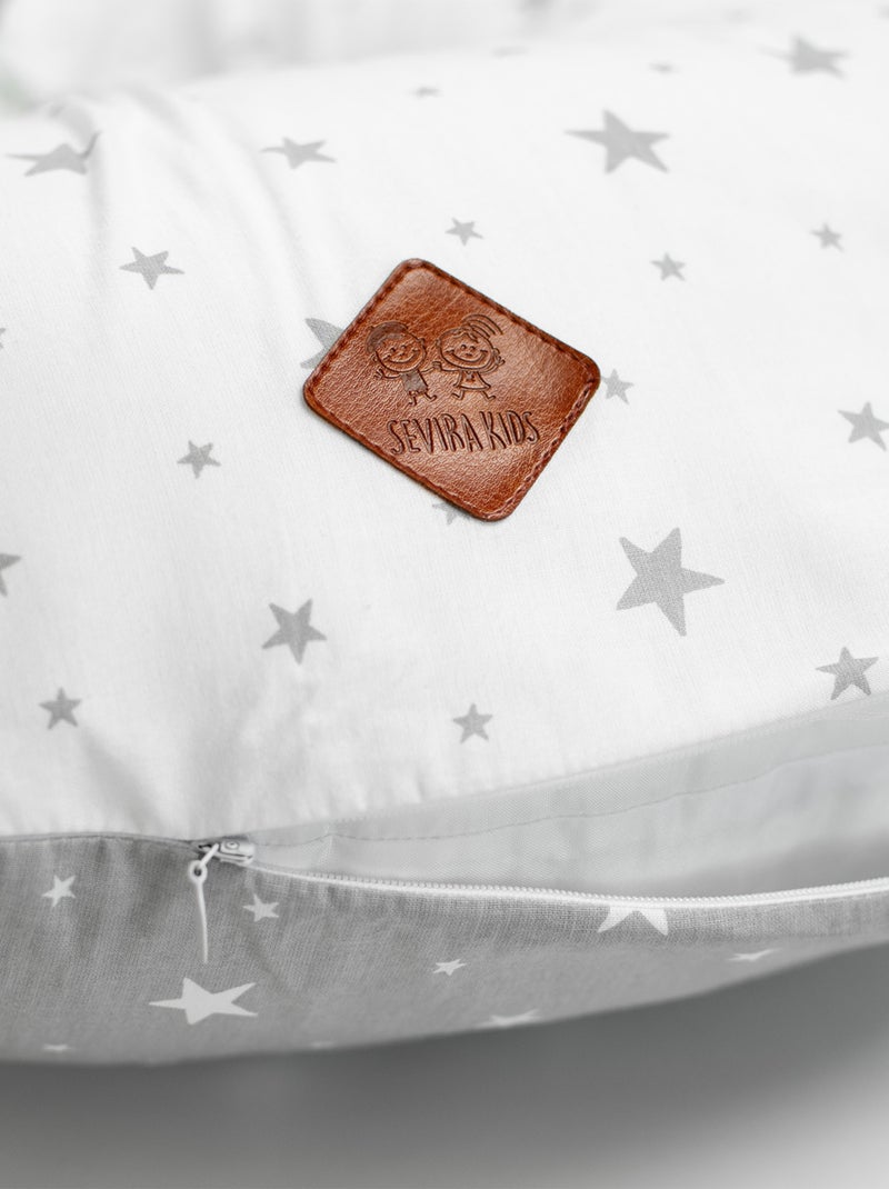 SEVIRA KIDS | Housse pour coussin d'allaitement ergonomique Stella Blanc - Kiabi