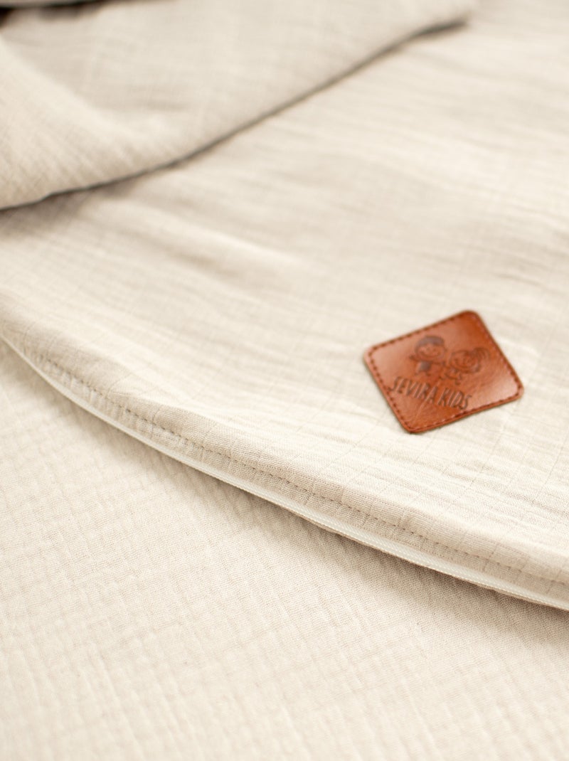 SEVIRA KIDS | Housse pour coussin de maternité et d'allaitement en gaze de coton Beige - Kiabi