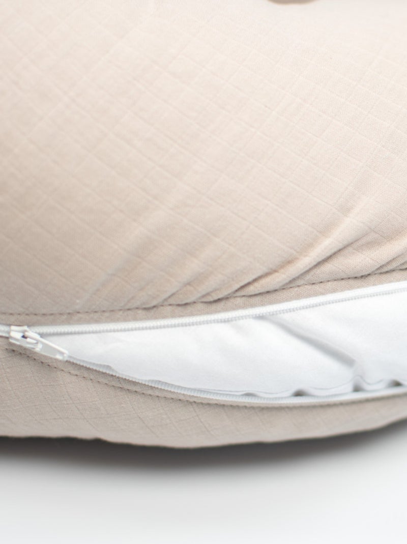 SEVIRA KIDS | Housse pour coussin de maternité et d'allaitement en gaze de coton Beige - Kiabi