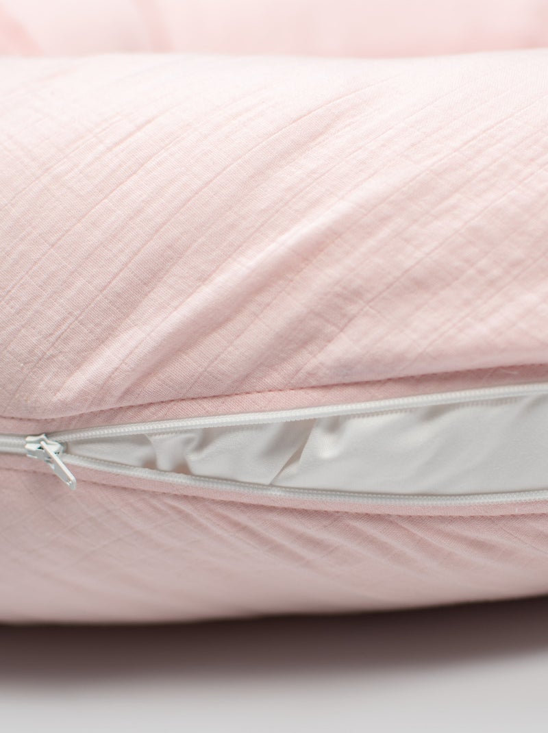 SEVIRA KIDS | Housse pour coussin de maternité et d'allaitement en gaze de coton Rose - Kiabi