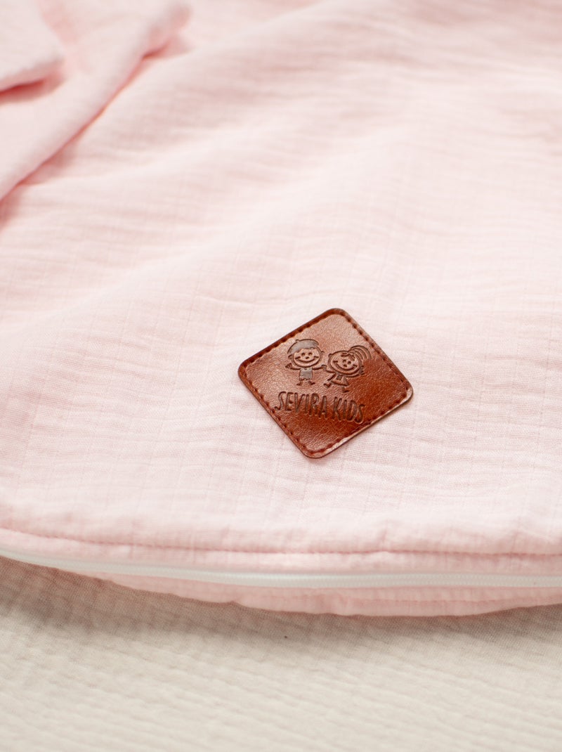 SEVIRA KIDS | Housse pour coussin de maternité et d'allaitement en gaze de coton Rose - Kiabi
