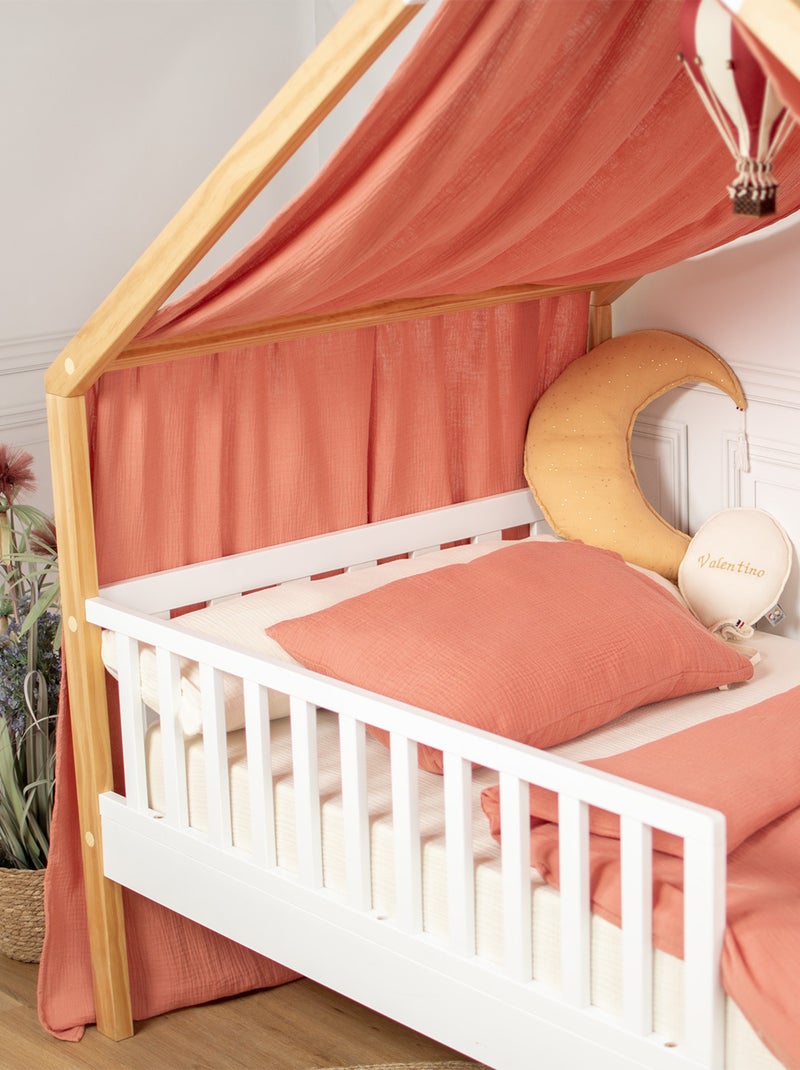 SEVIRA KIDS | Housse pour traversin plat en gaze de coton Jeanne Beige - Kiabi