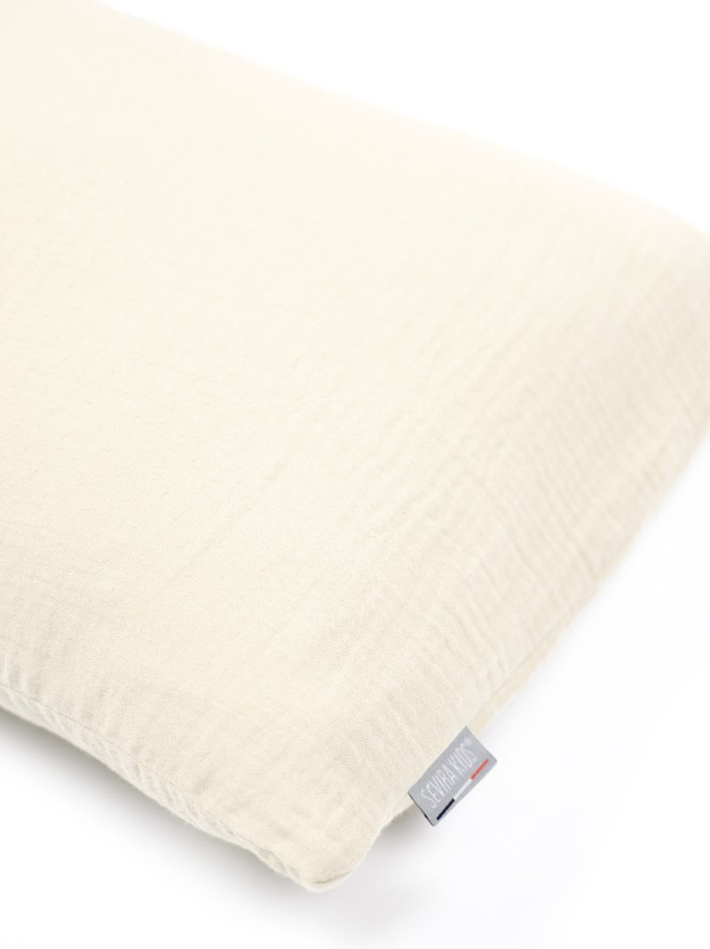 SEVIRA KIDS | Housse pour traversin plat en gaze de coton Jeanne Ecru - Kiabi
