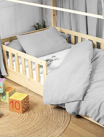 SEVIRA KIDS | Housse pour traversin plat en gaze de coton Jeanne