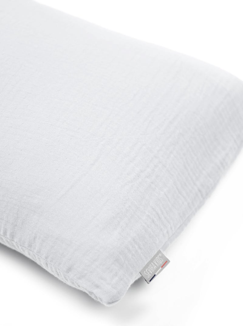 SEVIRA KIDS | Housse pour traversin plat en gaze de coton Jeanne Gris - Kiabi
