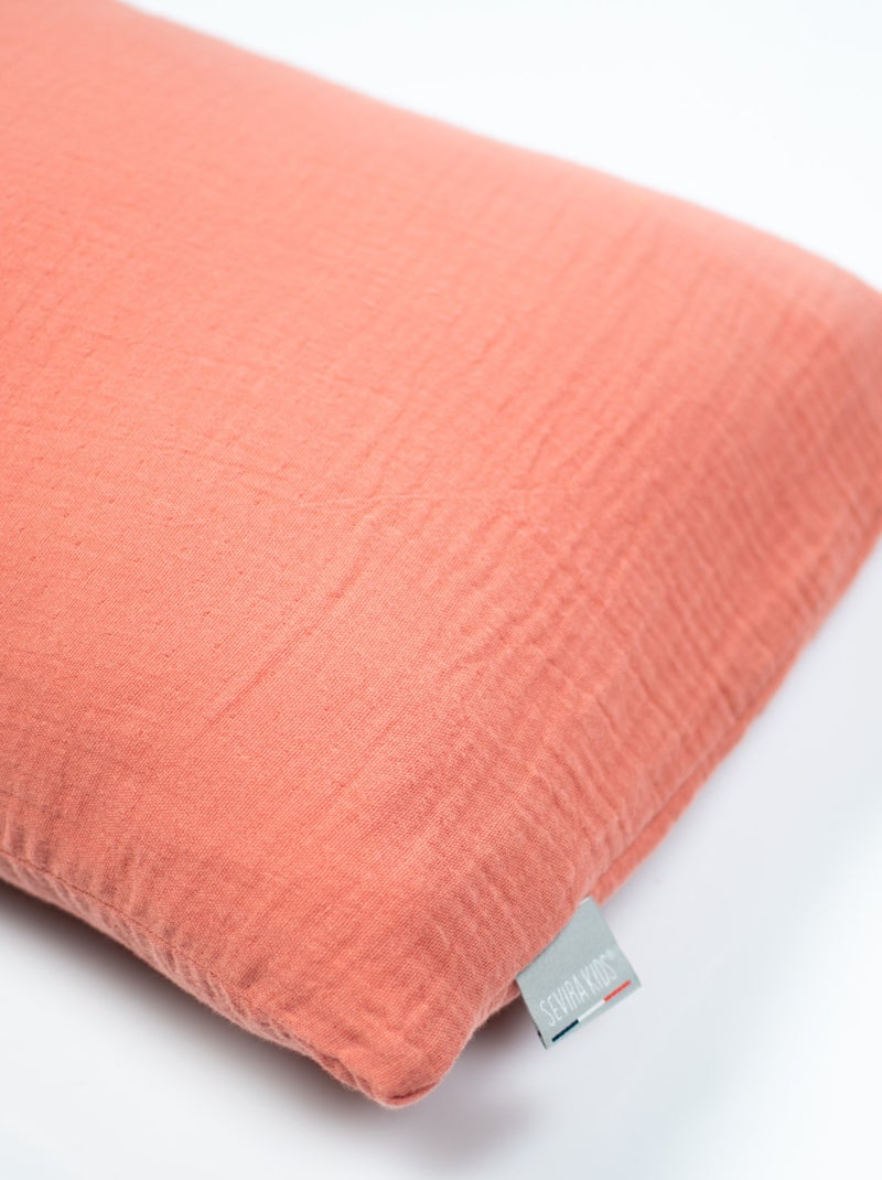 SEVIRA KIDS | Housse pour traversin plat en gaze de coton Jeanne Marron - Kiabi