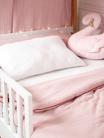 SEVIRA KIDS | Housse pour traversin plat en gaze de coton Jeanne