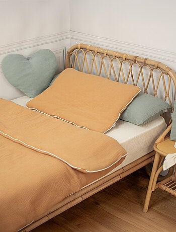 SEVIRA KIDS | Housse pour traversin plat en gaze de coton Jeanne