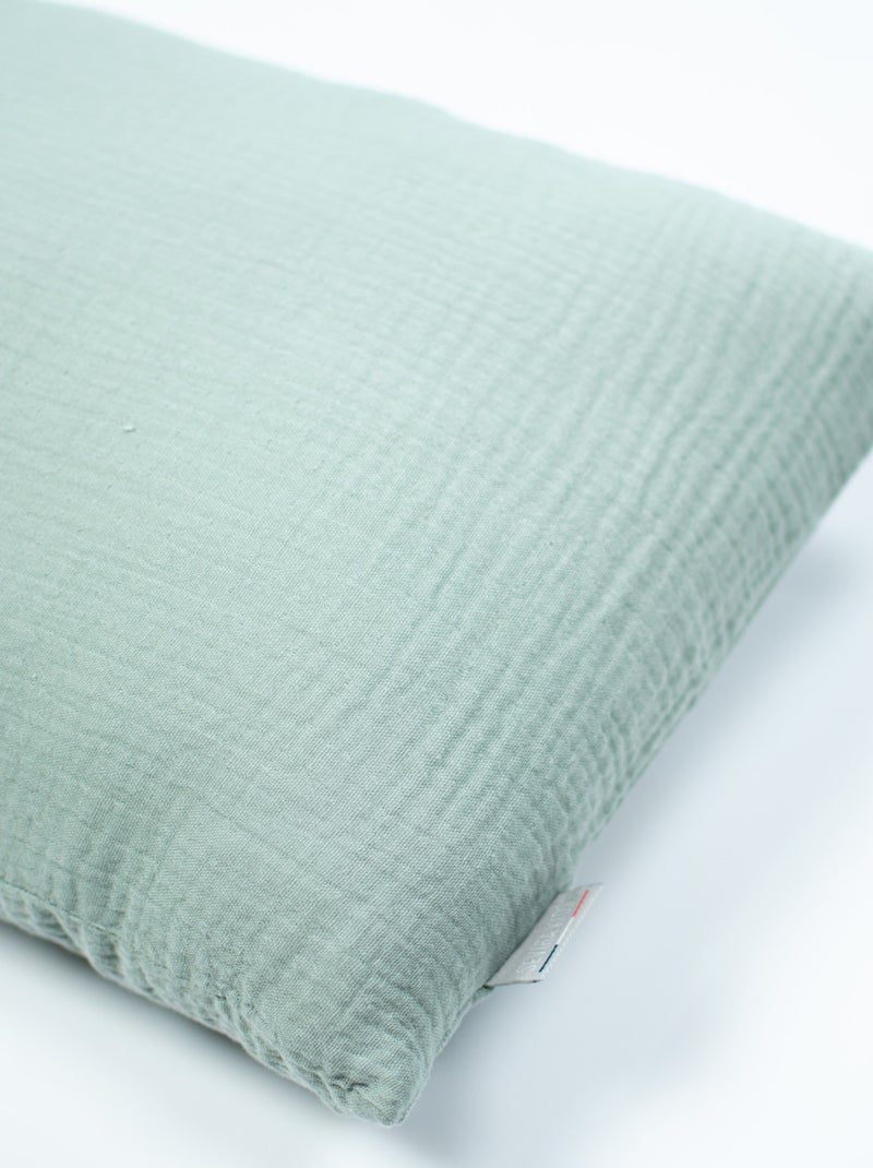 SEVIRA KIDS | Housse pour traversin plat en gaze de coton Jeanne Vert d'eau - Kiabi