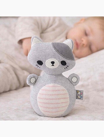SEVIRA KIDS | Jouet d'éveil bébé – Culbuto Chat en coton