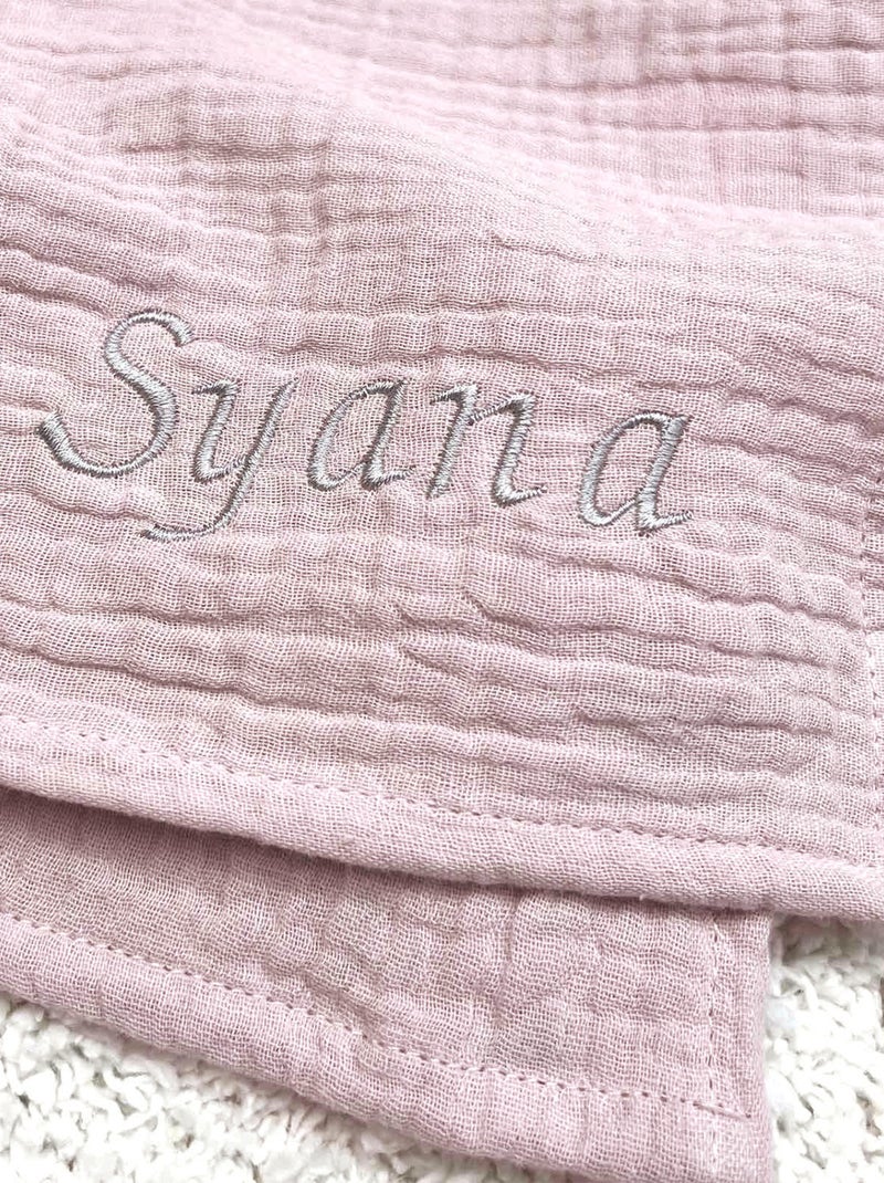SEVIRA KIDS | Lange en gaze de coton Jeanne Vieux rose - Kiabi