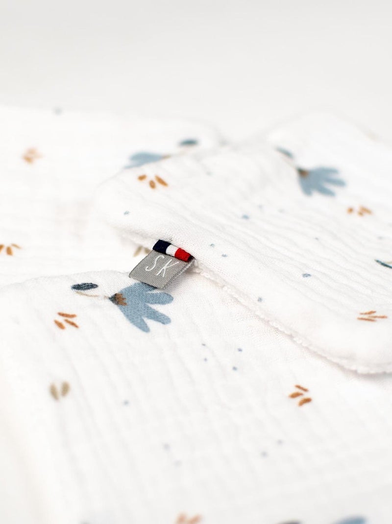 SEVIRA KIDS | Lingettes bébé lavables 8 pièces Bleuet Blanc - Kiabi