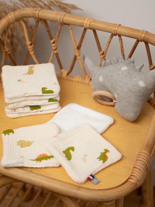 SEVIRA KIDS | Lingettes bébé lavables 8 pièces Dino - Kiabi