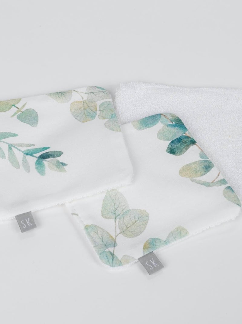 SEVIRA KIDS | Lingettes bébé lavables 8 pièces Eucalyptus Blanc - Kiabi
