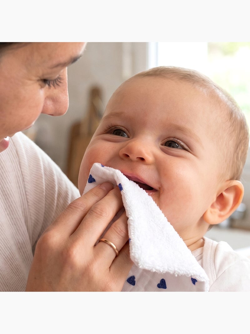 SEVIRA KIDS | Lingettes bébé lavables 8 pièces Lovio Blanc - Kiabi