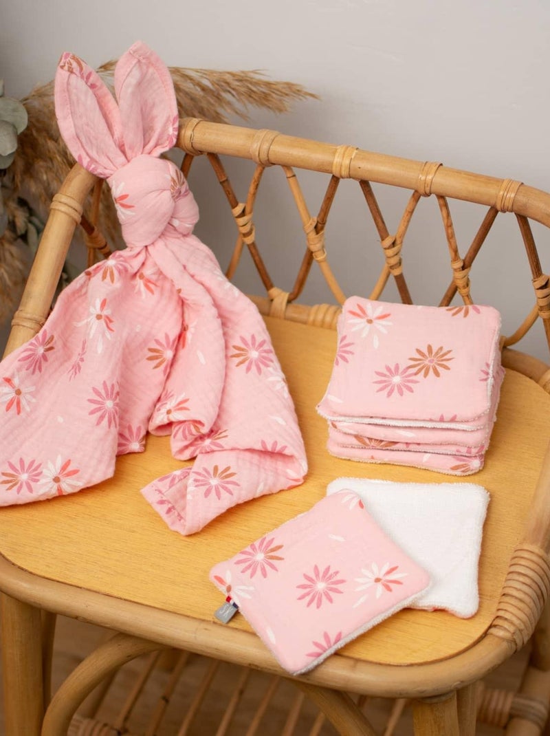 SEVIRA KIDS | Lingettes bébé lavables 8 pièces Rosella Rose - Kiabi