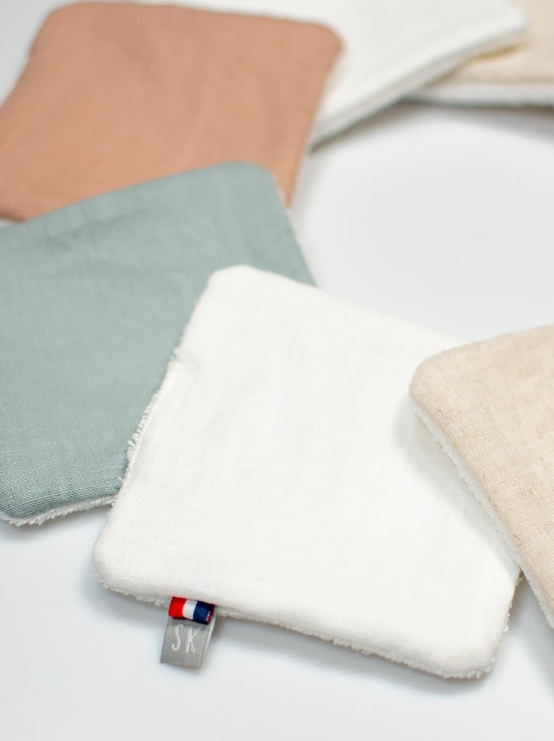 SEVIRA KIDS | Lingettes bébé lavables en lin 8 pièces Ecru - Kiabi