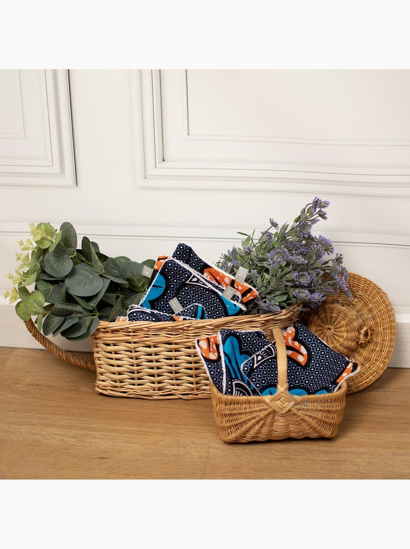 Sevira kids | lingettes lavables 8 pièces wax fleurs de mariage Blanc - Kiabi