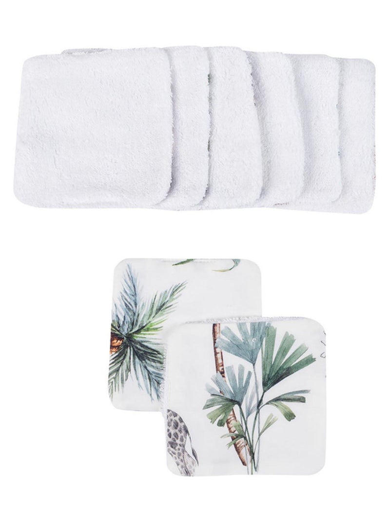 SEVIRA KIDS | Lingettes lavables en bambou 8 pièces Safari Blanc - Kiabi