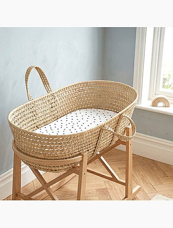 SEVIRA KIDS | Lot de 2 Draps housses couffin en gaze de coton Lovio