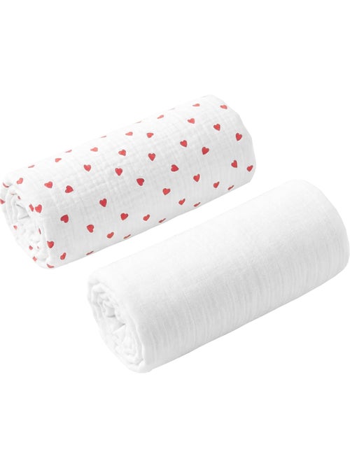 SEVIRA KIDS | Lot de 2 Draps housses couffin en gaze de coton Lovio - Kiabi
