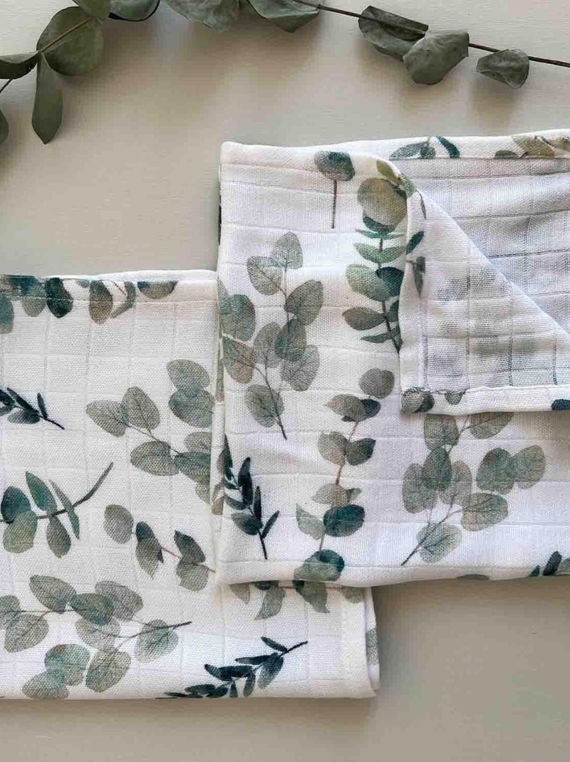 SEVIRA KIDS | Lot de 2 langes en viscose de bambou Eucalyptus Multicolore - Kiabi