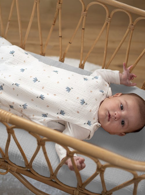 SEVIRA KIDS | Lot de 3 draps housse berceau en gaze de coton Uni - Kiabi