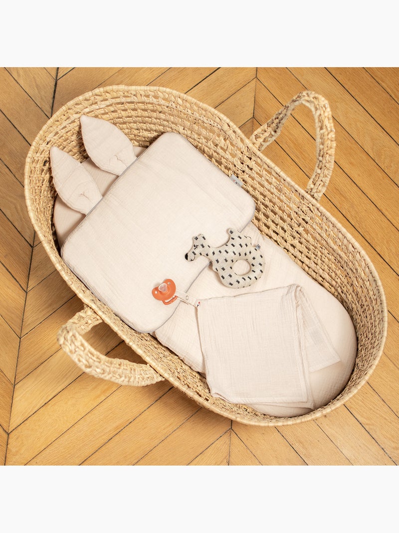 SEVIRA KIDS | Lot de 3 Draps housses couffin en coton Sidonia Beige - Kiabi