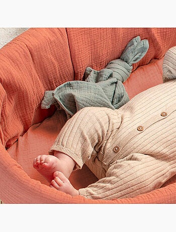 SEVIRA KIDS | Lot de 3 Draps housses couffin en gaze de coton Melody