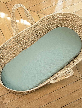 SEVIRA KIDS | Lot de 3 Draps housses couffin en gaze de coton Melody