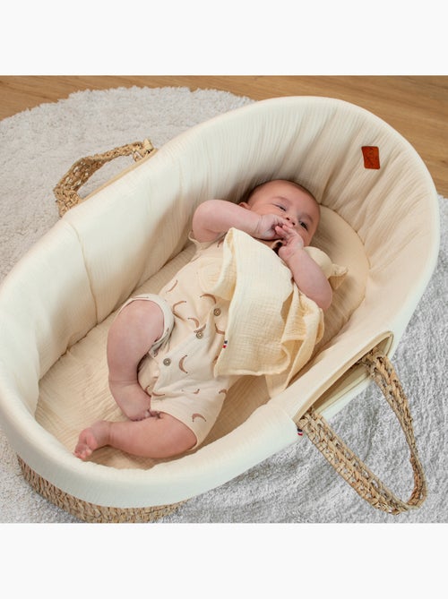 SEVIRA KIDS | Lot de 3 Draps housses couffin en gaze de coton Pastel - Kiabi