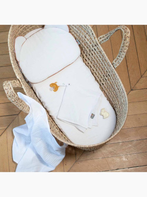 SEVIRA KIDS | Lot de 3 Draps housses couffin en gaze de coton Uni - Kiabi